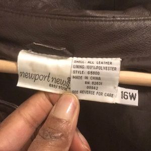 Women’s REAL Leather Skirt Suit